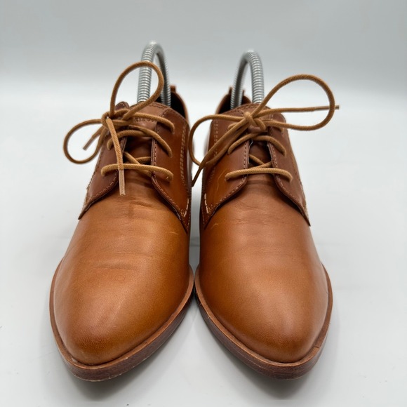 Frye Women Tan Leather Jillian Oxford Lace Up Pointed Toe Shoes 3472689 Size 8M - Picture 2 of 16